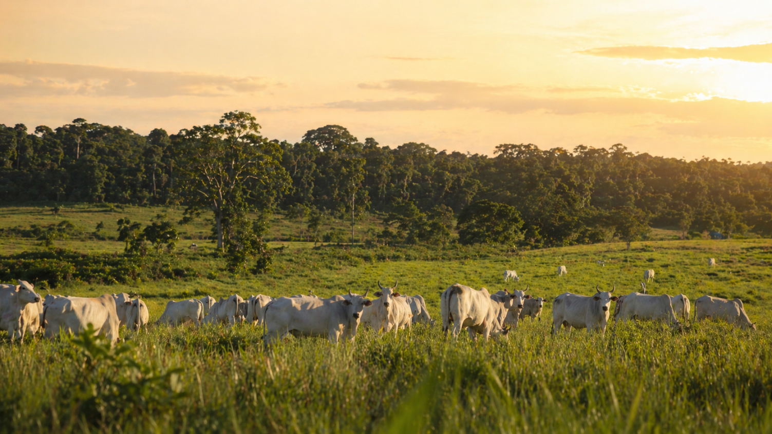 Cerca de fazenda com pasto ao fundo